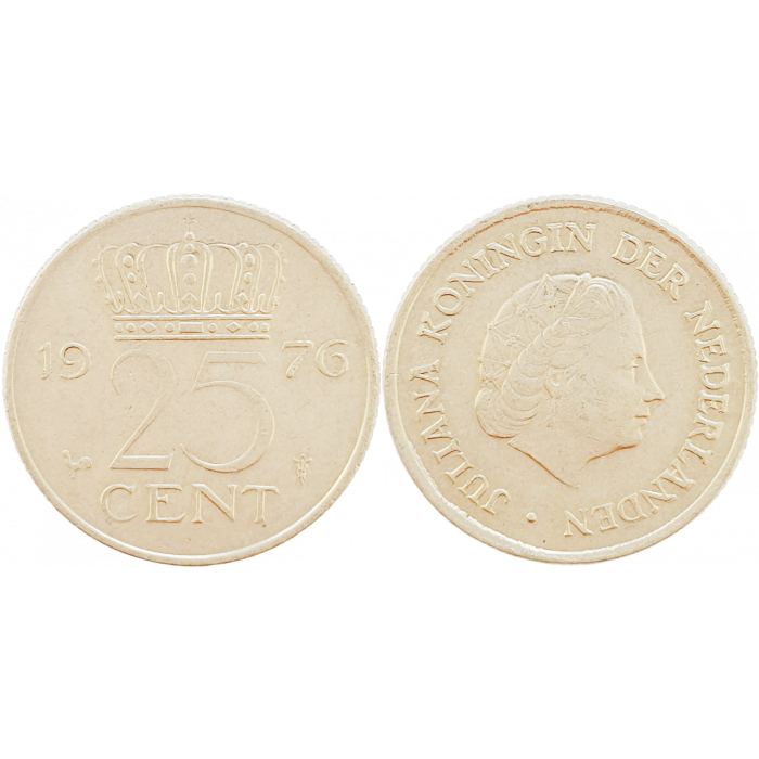 Нидерланды 25 центов 1976 год KM# 183