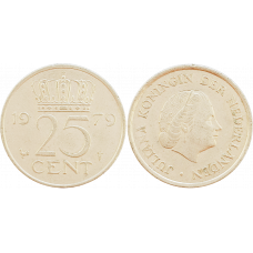 Нидерланды 25 центов 1979 год KM# 183