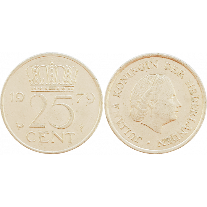 Нидерланды 25 центов 1979 год KM# 183
