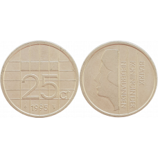 Нидерланды 25 центов 1995 год KM# 204