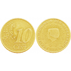 Нидерланды 10 евроцентов 2001 год KM# 236