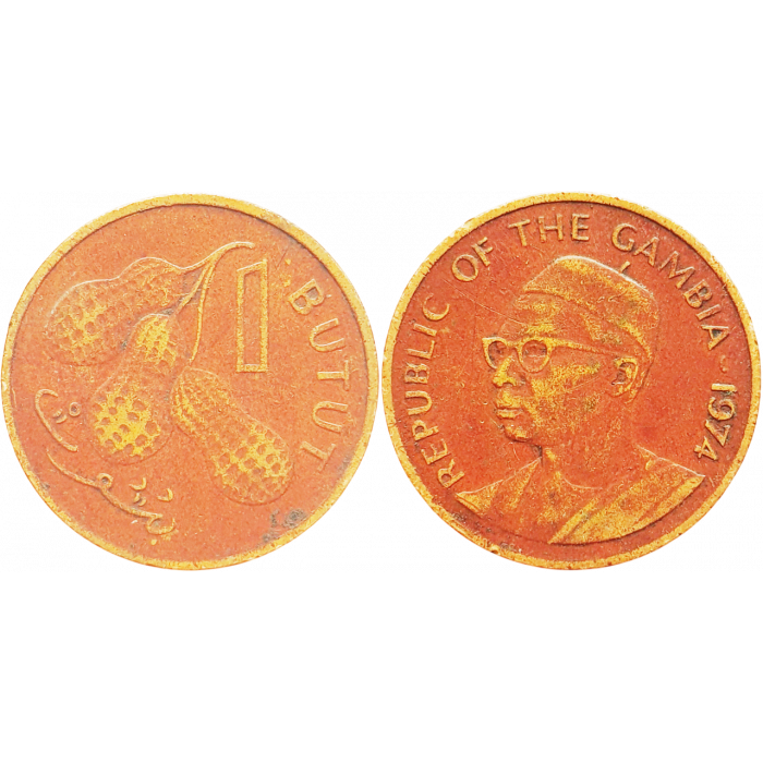 Гамбия 1 бутут 1974 год KM# 8