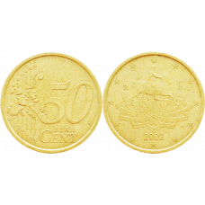 Италия 50 евроцентов 2002 год KM# 215