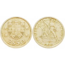Португалия 2,5 эскудо 1975 год KM# 597