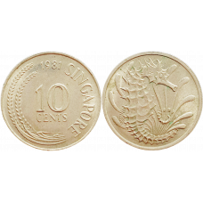 Сингапур 10 центов 1981 год KM# 3
