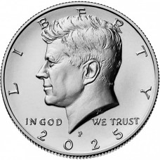 США 1/2 доллара 2025 P год UNC KM# A202b Полдоллара Кеннеди