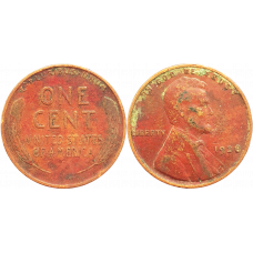 США 1 цент 1938 год KM# 132 Wheat Penny, Линкольн