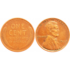 США 1 цент 1946 год KM# A132 Wheat Penny, Линкольн