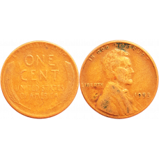 США 1 цент 1953 год KM# A132 Wheat Penny, Линкольн
