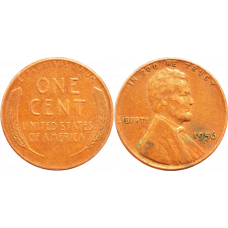 США 1 цент 1956 год KM# A132 Wheat Penny, Линкольн