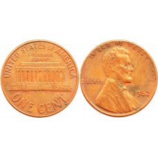 США 1 цент 1962 год KM# 201 Lincoln Cent