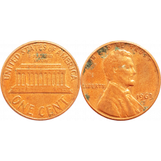США 1 цент 1963 D год KM# 201 Lincoln Cent