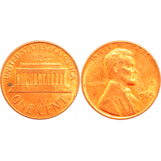 США 1 цент 1965 год KM# 201 Lincoln Cent