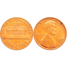 США 1 цент 1969 S год KM# 201 Lincoln Cent