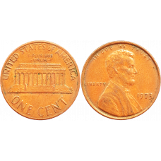 США 1 цент 1973 год KM# 201 Lincoln Cent