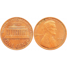 США 1 цент 1975 год KM# 201 Lincoln Cent