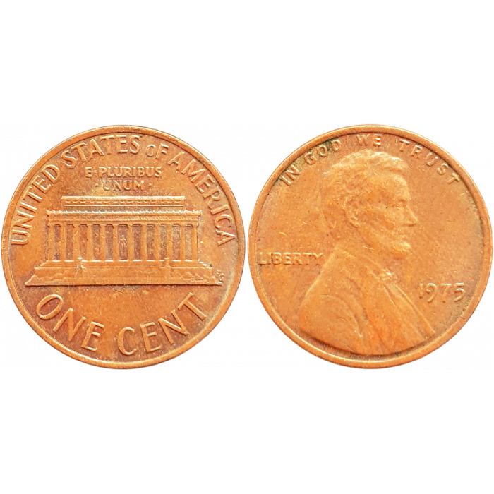 США 1 цент 1975 год KM# 201 Lincoln Cent