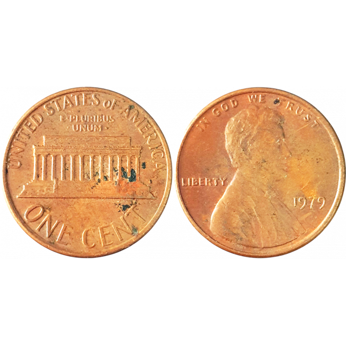 США 1 цент 1979 год KM# 201 Lincoln Cent