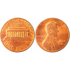 США 1 цент 1984 D год KM# 201 Lincoln Cent