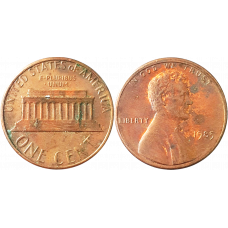 США 1 цент 1985 год KM# 201 Lincoln Cent