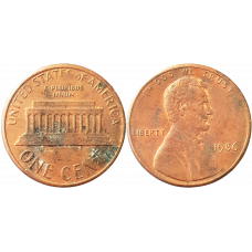 США 1 цент 1986 год KM# 201 Lincoln Cent