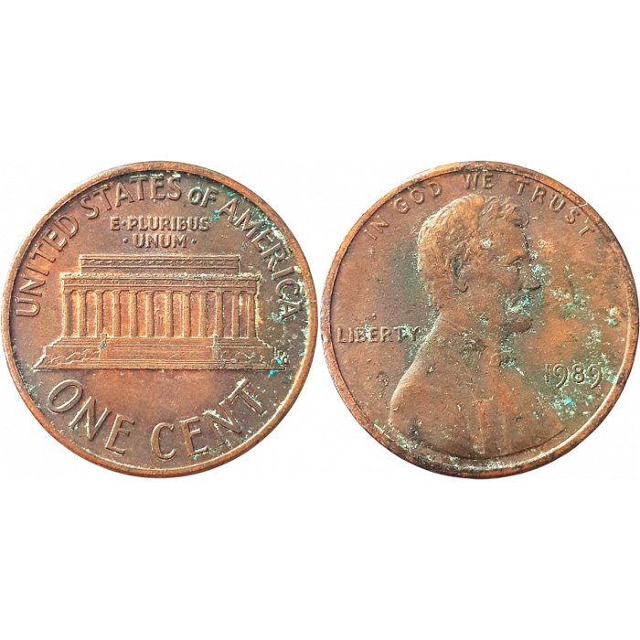 США 1 цент 1989 год KM# 201 Lincoln Cent