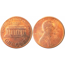 США 1 цент 1990 год KM# 201 Lincoln Cent