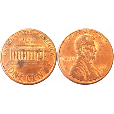 США 1 цент 1993 D год KM# 201 Lincoln Cent