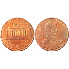 США 1 цент 1993 год KM# 201 Lincoln Cent