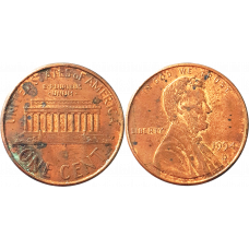 США 1 цент 1994 D год KM# 201 Lincoln Cent