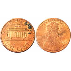 США 1 цент 1995 D год KM# 201 Lincoln Cent