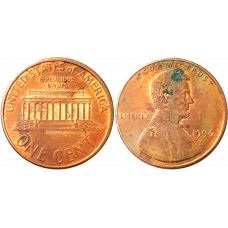 США 1 цент 1996 D год KM# 201 Lincoln Cent