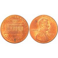 США 1 цент 1998 D год KM# 201 Lincoln Cent