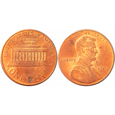 США 1 цент 1998 D год KM# 201 Lincoln Cent
