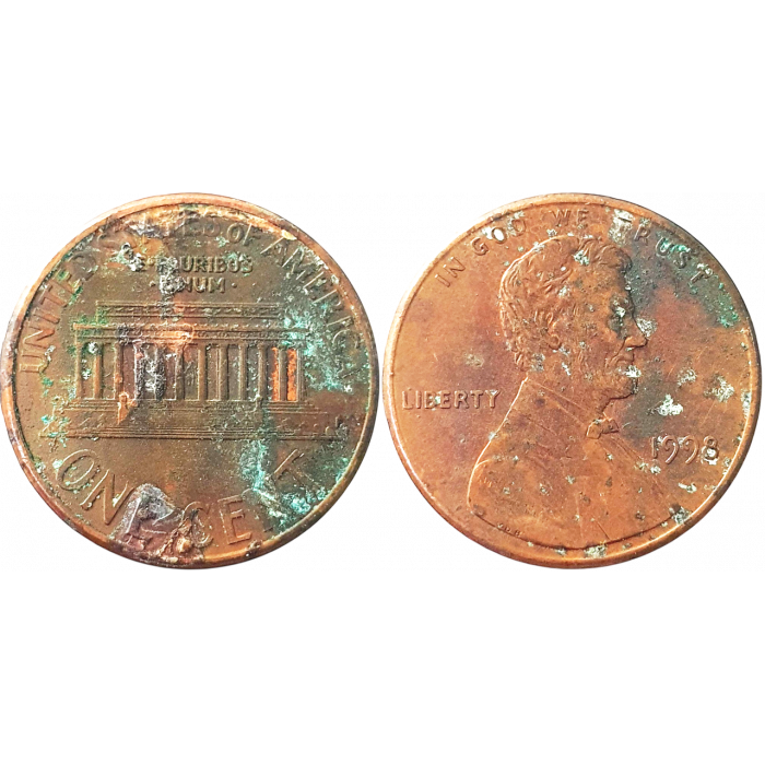 США 1 цент 1998 год KM# 201 Lincoln Cent