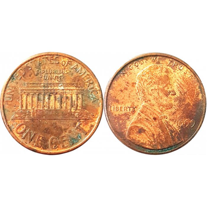 США 1 цент 1999 год KM# 201 Lincoln Cent
