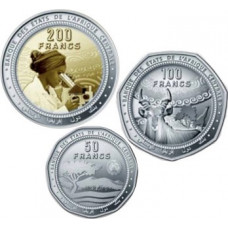   Центральная Африка (BEAC) 50 100 200 франков 2024 год UNC Набор из 3 монет