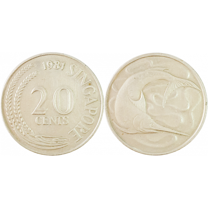 Сингапур 20 центов 1981 год KM# 4