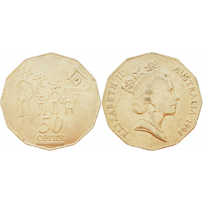 Австралия 50 центов 1994 год KM# 257 Международный год семьи