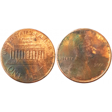 США 1 цент 2000 D год KM# 201 Lincoln Cent