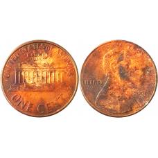 США 1 цент 2001 год KM# 201 Lincoln Cent