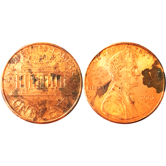 США 1 цент 2002 год KM# 201 Lincoln Cent