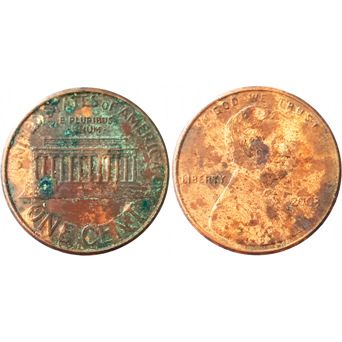 США 1 цент 2003 год KM# 201 Lincoln Cent
