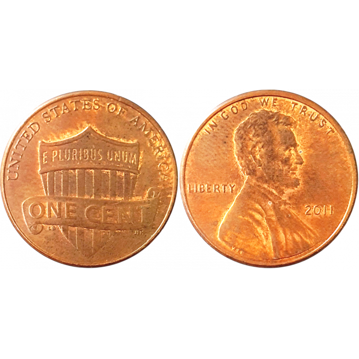 США 1 цент 2011 год KM# 468 Lincoln Cent
