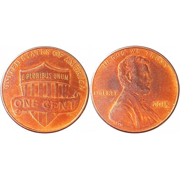 США 1 цент 2015 год KM# 468 Lincoln Cent