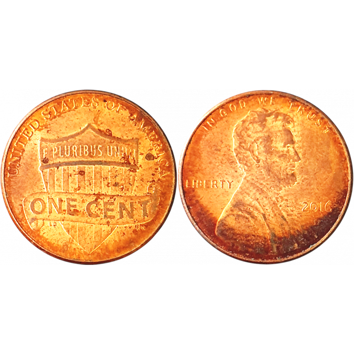 США 1 цент 2016 D год KM# 468 Lincoln Cent