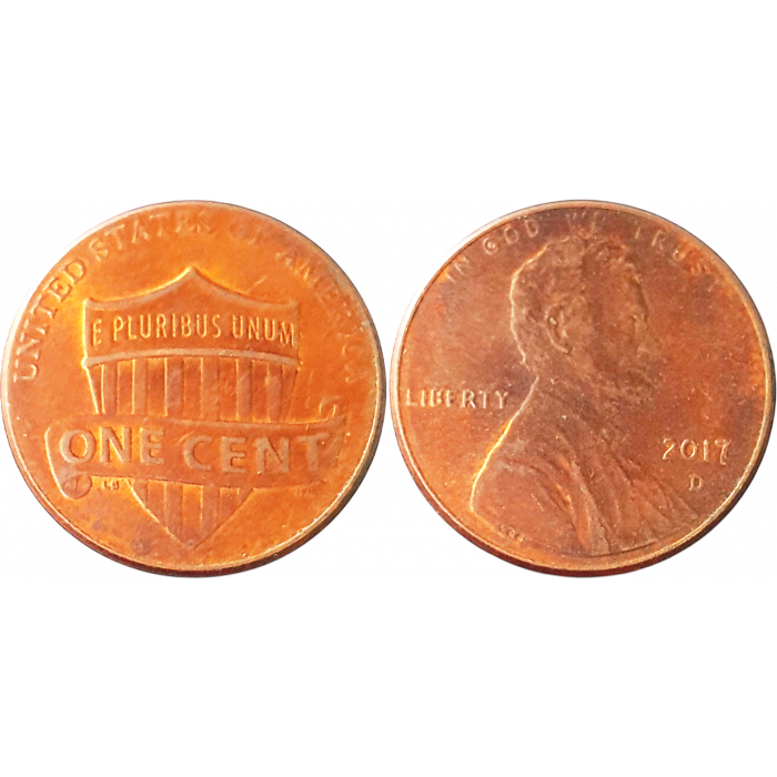 США 1 цент 2017 D год KM# 468 Lincoln Cent