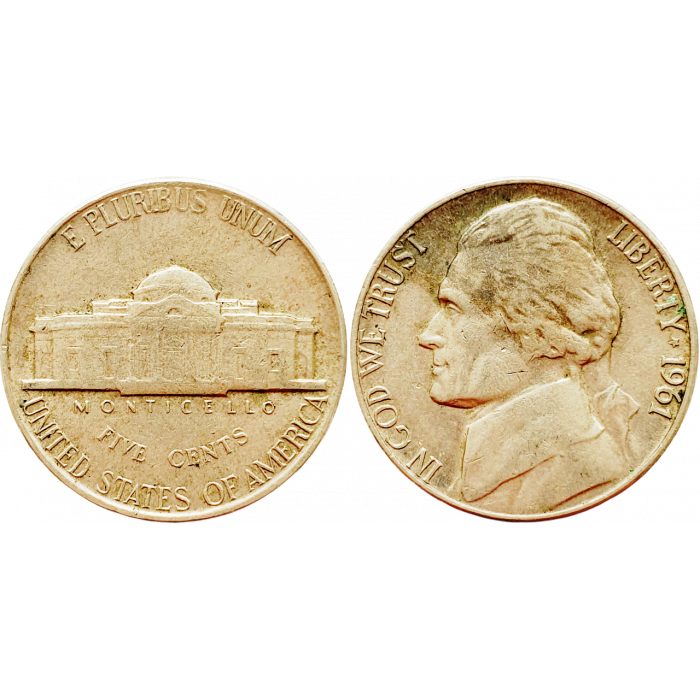 США 5 центов 1961 год KM# A192 Jefferson Nickel