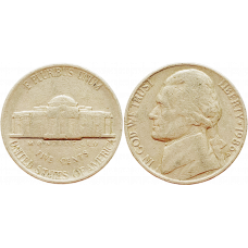 США 5 центов 1986 P год KM# A192 Jefferson Nickel