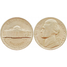 США 5 центов 1988 P год KM# A192 Jefferson Nickel